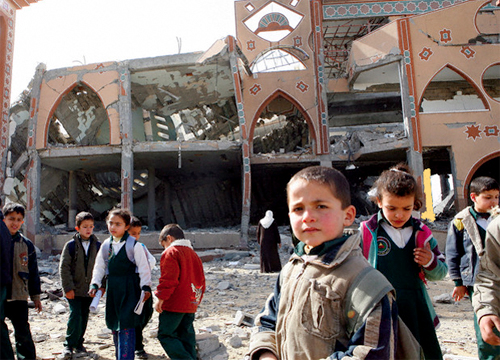 Colegio destruido en Rafah. 25 de enero 2009