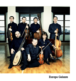 Integrantes de la orquesta Europa Galante
