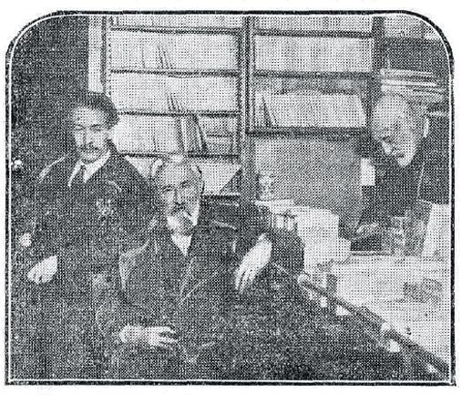 González-Ruano con Santiago Rusiñol y el librero López (9.1.30).