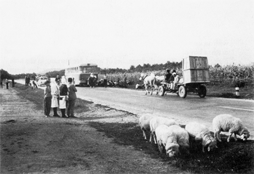 Carretera rural en Yugoslavia. Foto: Sven Blomberg